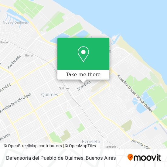 Defensoría del Pueblo de Quilmes map