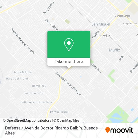 Defensa / Avenida Doctor Ricardo Balbín map