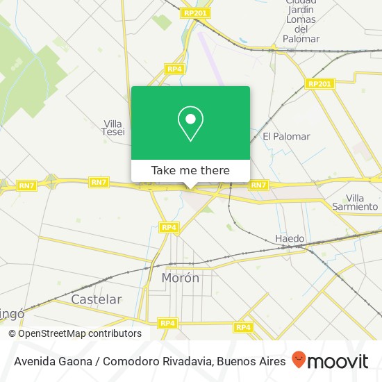 Mapa de Avenida Gaona / Comodoro Rivadavia