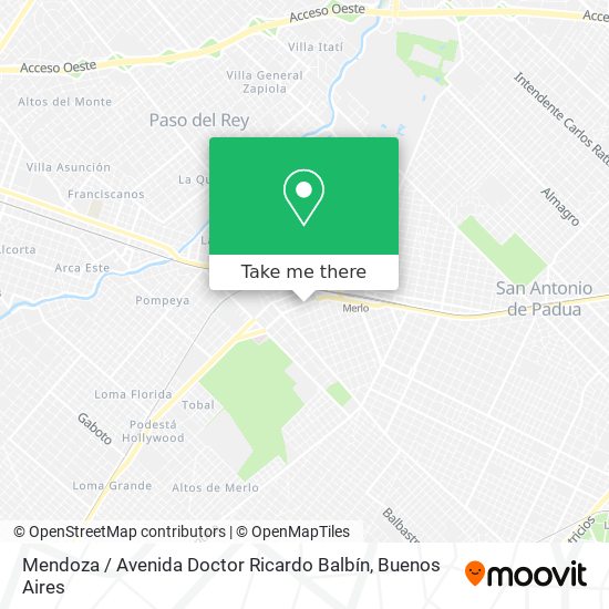 Mapa de Mendoza / Avenida Doctor Ricardo Balbín