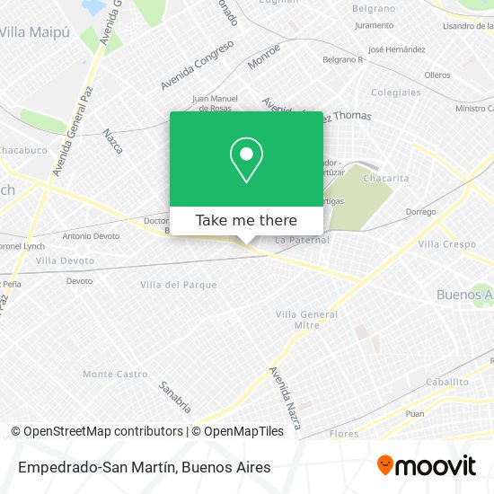 Empedrado-San Martín map