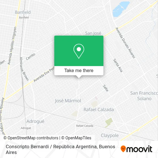 Conscripto Bernardi / República Argentina map