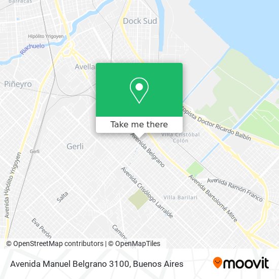 Avenida Manuel Belgrano 3100 map