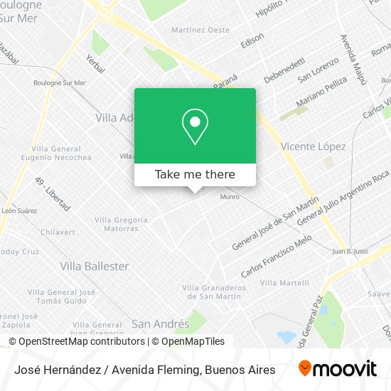 José Hernández / Avenida Fleming map