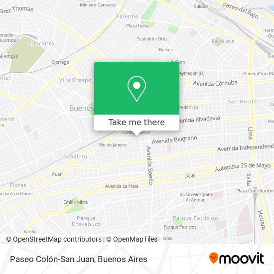 Paseo Colón-San Juan map