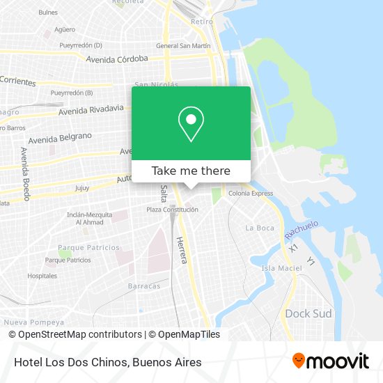 Mapa de Hotel Los Dos Chinos