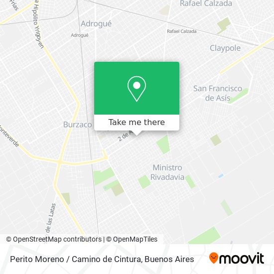 Mapa de Perito Moreno / Camino de Cintura