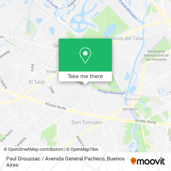 Mapa de Paul Groussac / Avenida General Pacheco