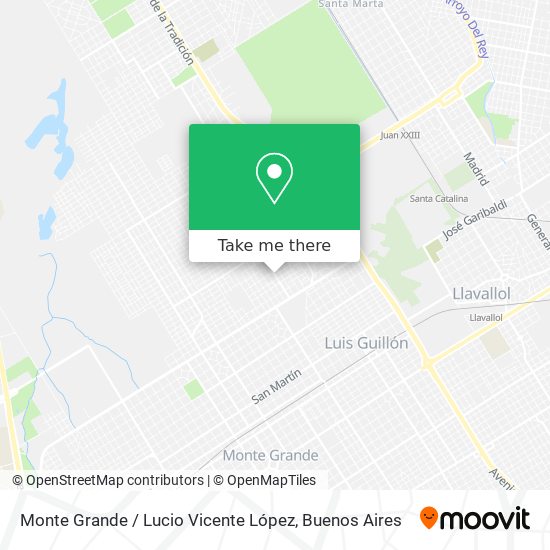 Mapa de Monte Grande / Lucio Vicente López