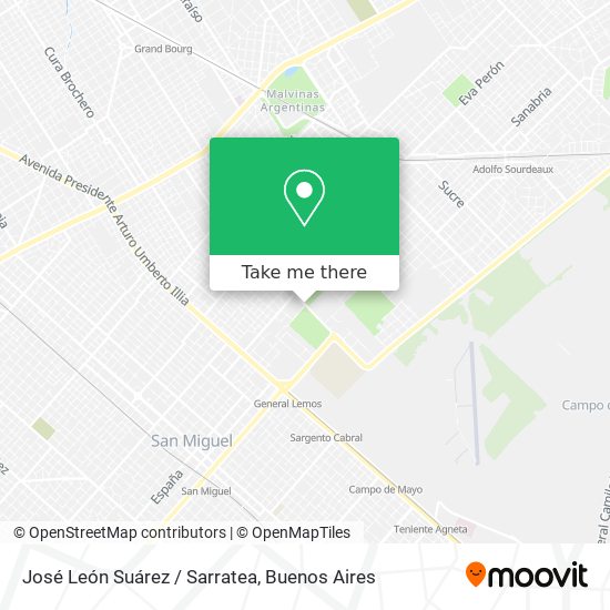 José León Suárez / Sarratea map