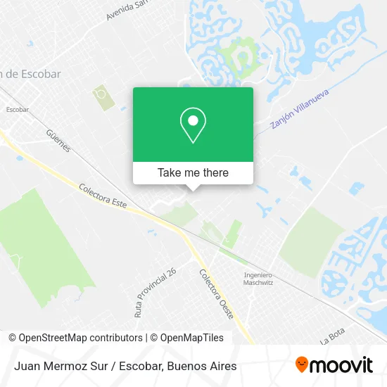 Mapa de Juan Mermoz Sur / Escobar