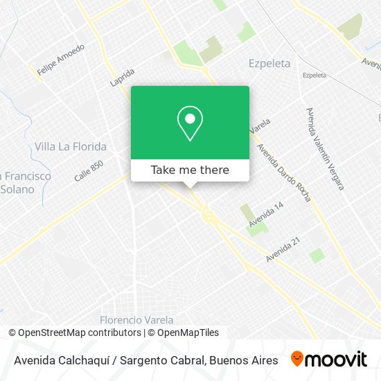 Avenida Calchaquí / Sargento Cabral map