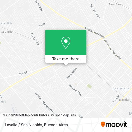 Lavalle / San Nicolás map