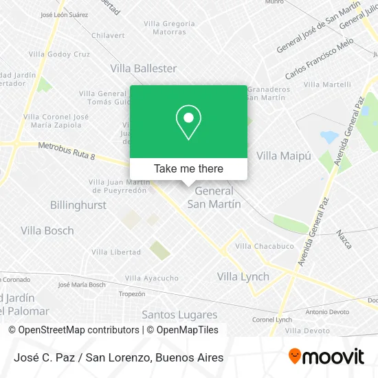 José C. Paz / San Lorenzo map