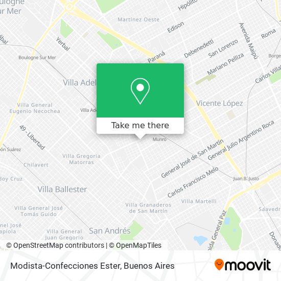 Mapa de Modista-Confecciones Ester
