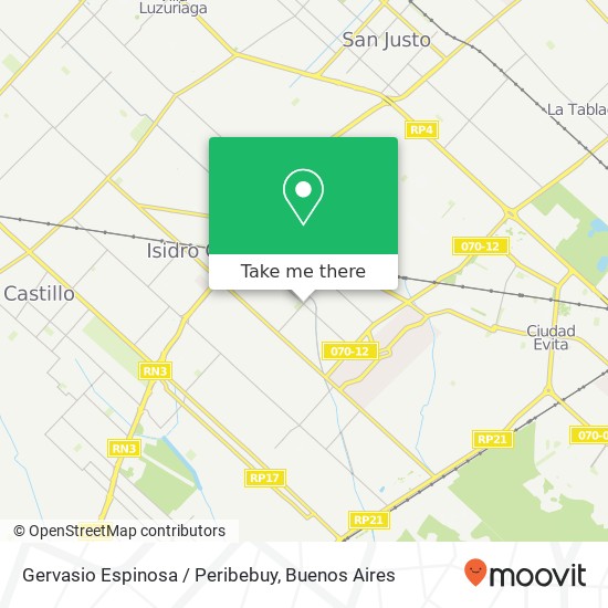 Gervasio Espinosa / Peribebuy map