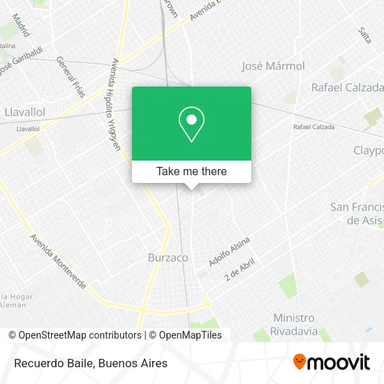 Mapa de Recuerdo Baile