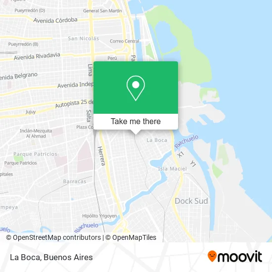 La Boca map