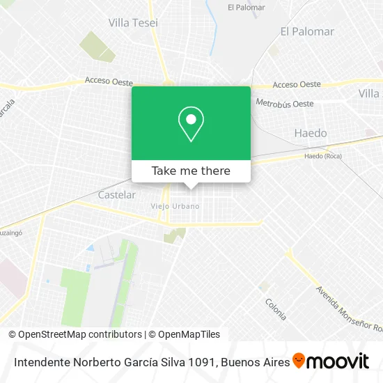 Mapa de Intendente Norberto García Silva 1091