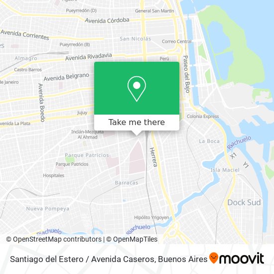 Mapa de Santiago del Estero / Avenida Caseros