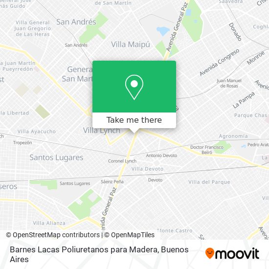 Barnes Lacas Poliuretanos para Madera map