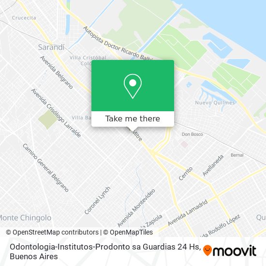 Odontologia-Institutos-Prodonto sa Guardias 24 Hs map