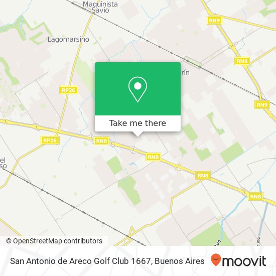 San Antonio de Areco Golf Club 1667 map