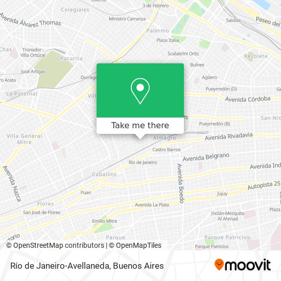 Río de Janeiro-Avellaneda map