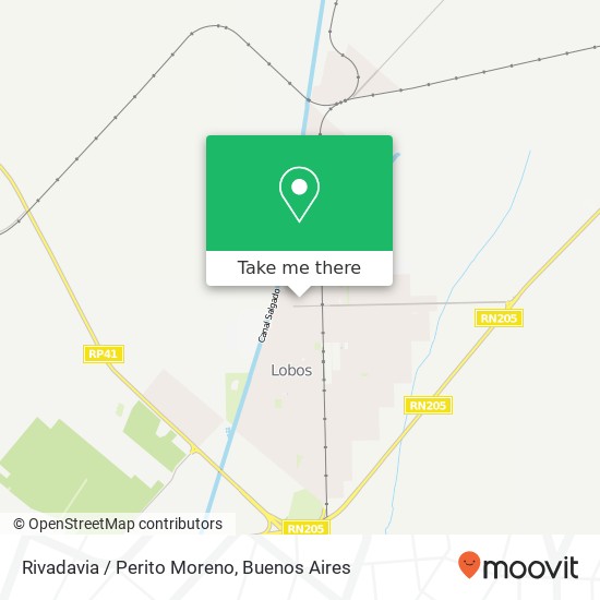 Rivadavia / Perito Moreno map