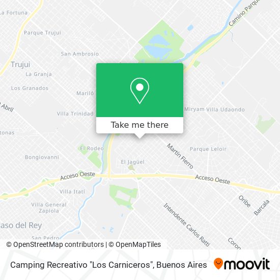 Camping Recreativo "Los Carniceros" map