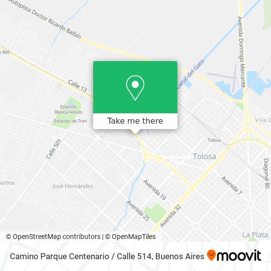 Camino Parque Centenario / Calle 514 map