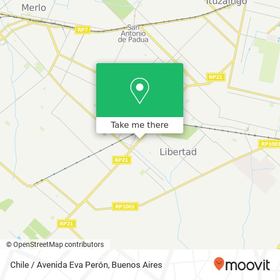 Chile / Avenida Eva Perón map