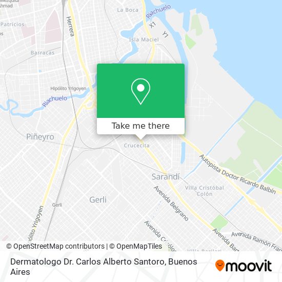 Mapa de Dermatologo Dr. Carlos Alberto Santoro