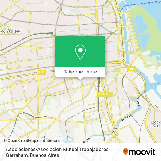 Asociaciones-Asociacion Mutual Trabajadores Garraham map