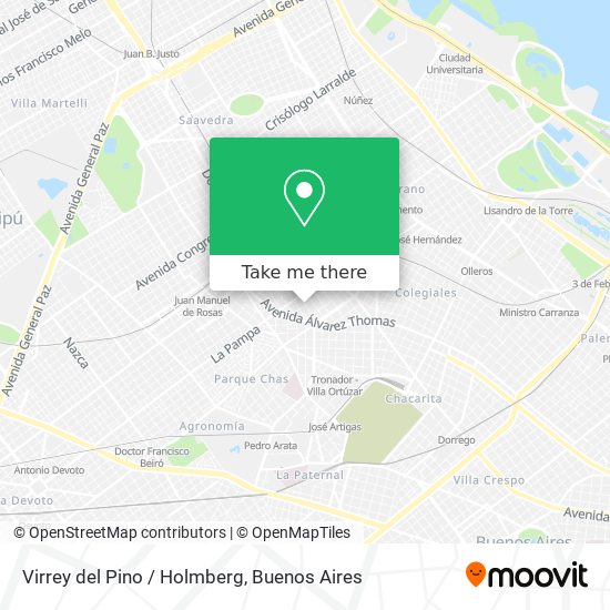 Virrey del Pino / Holmberg map