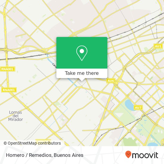 Homero / Remedios map