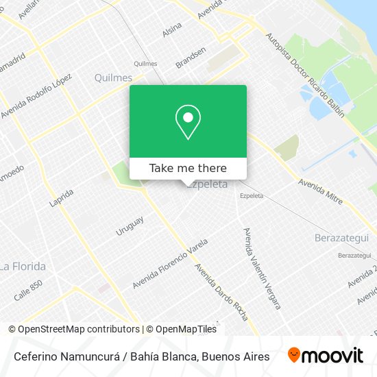 Mapa de Ceferino Namuncurá / Bahía Blanca