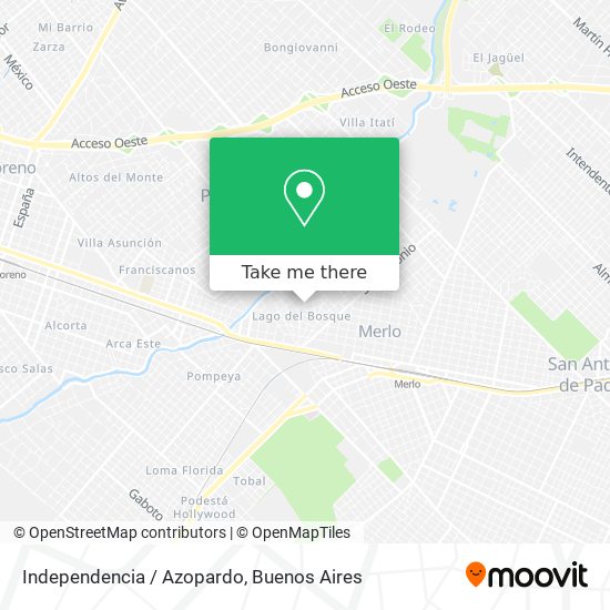Independencia / Azopardo map