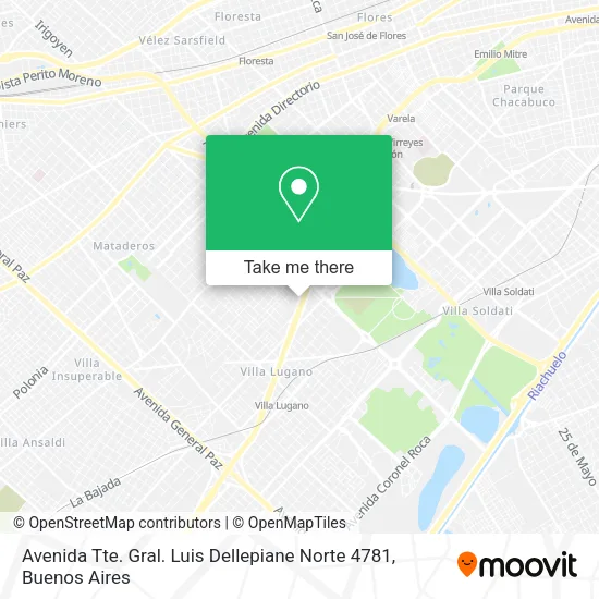 Mapa de Avenida Tte. Gral. Luis Dellepiane Norte 4781