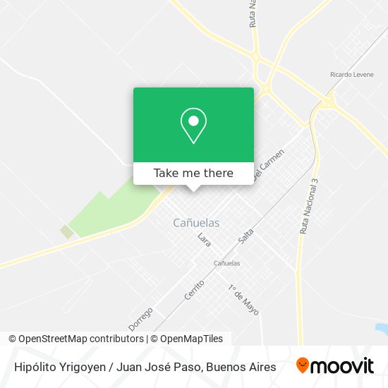 Hipólito Yrigoyen / Juan José Paso map