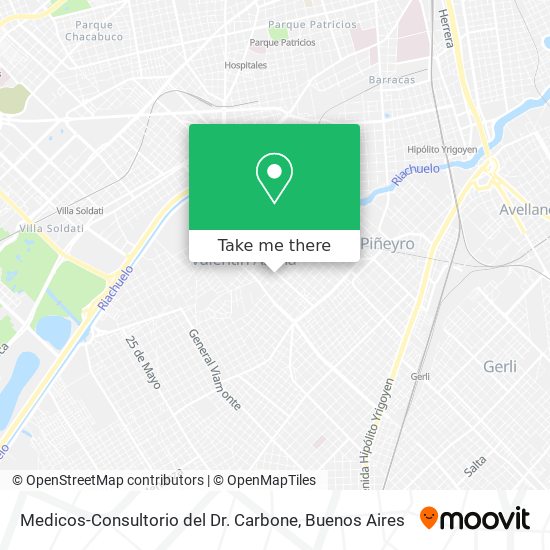 Mapa de Medicos-Consultorio del Dr. Carbone