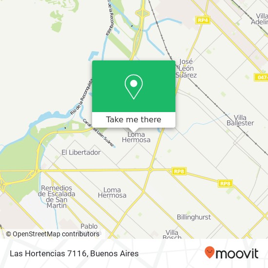 Las Hortencias 7116 map