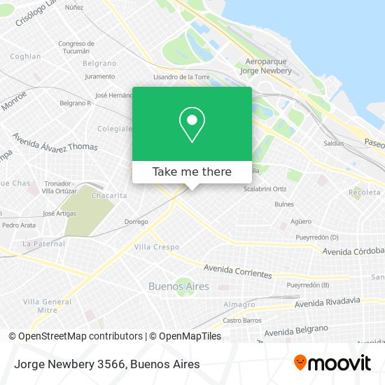 Mapa de Jorge Newbery 3566