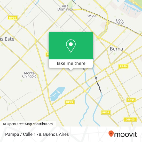 Mapa de Pampa / Calle 178