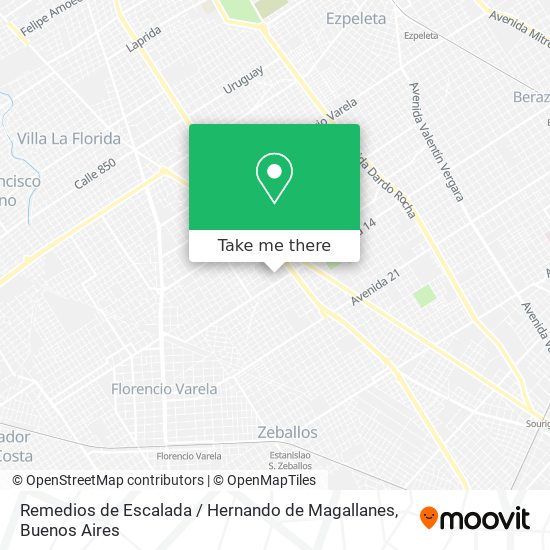Remedios de Escalada / Hernando de Magallanes map
