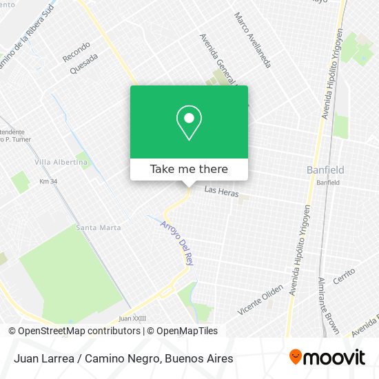 Juan Larrea / Camino Negro map