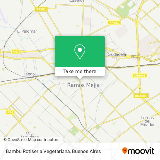 Mapa de Bambu Rotiseria Vegetariana