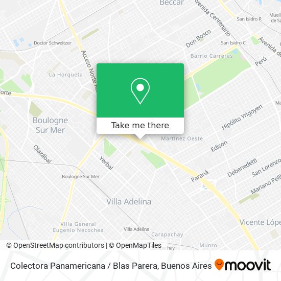 Colectora Panamericana / Blas Parera map