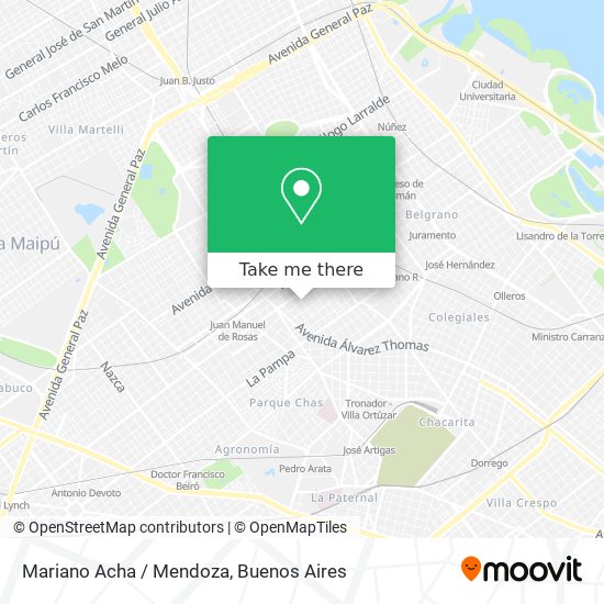 Mapa de Mariano Acha / Mendoza