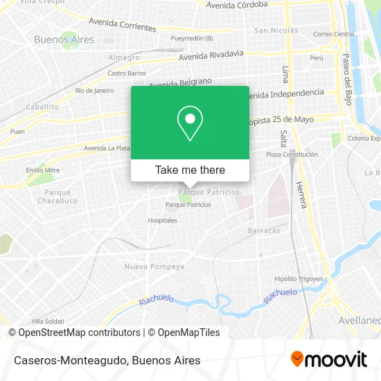 Caseros-Monteagudo map